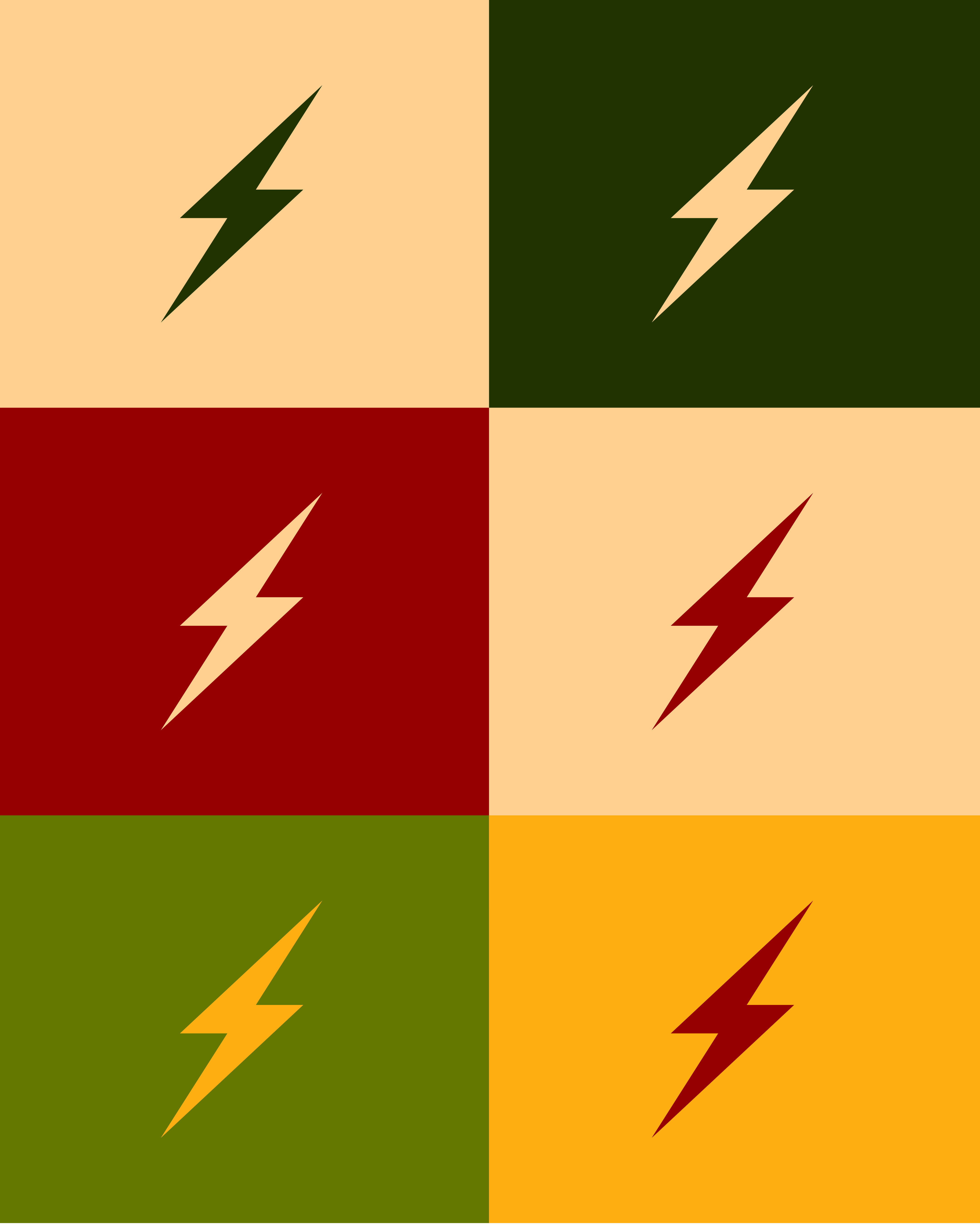 Lightning bolt mark across the Bráz Elettrica colorways