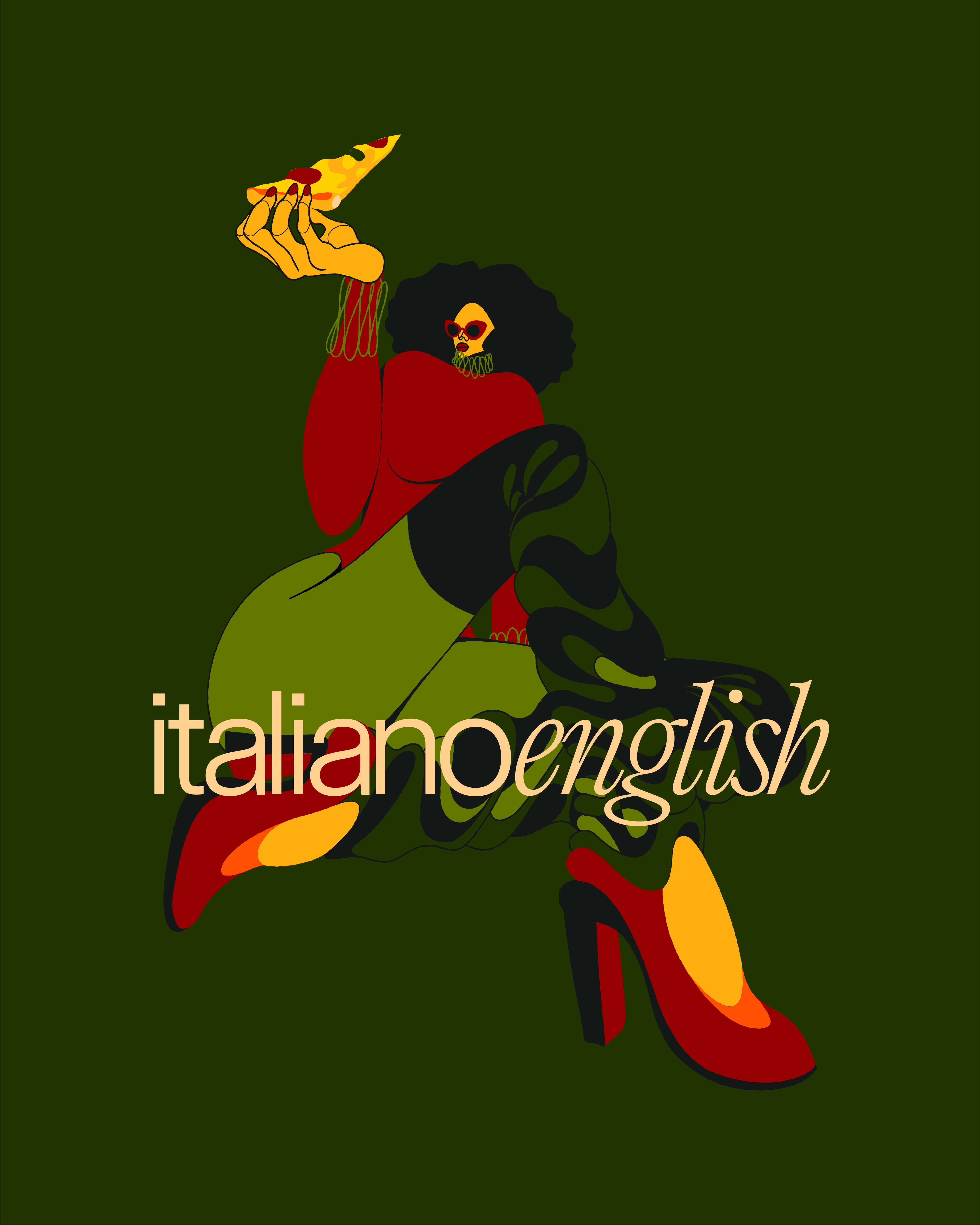Illustration with the bilingual lockup italianoenglish