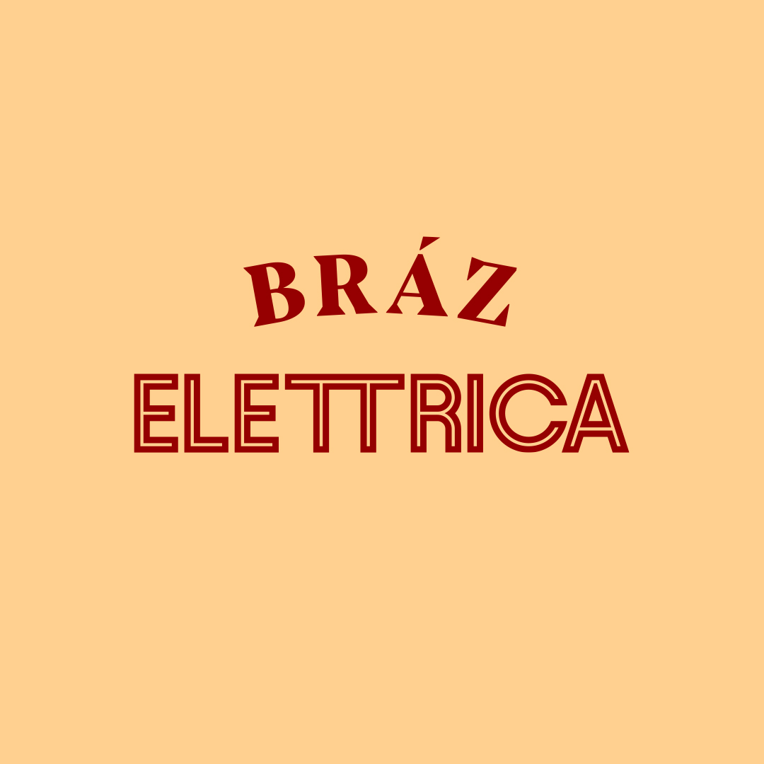 Bráz Elettrica wordmark in pomodoro on mozzarella