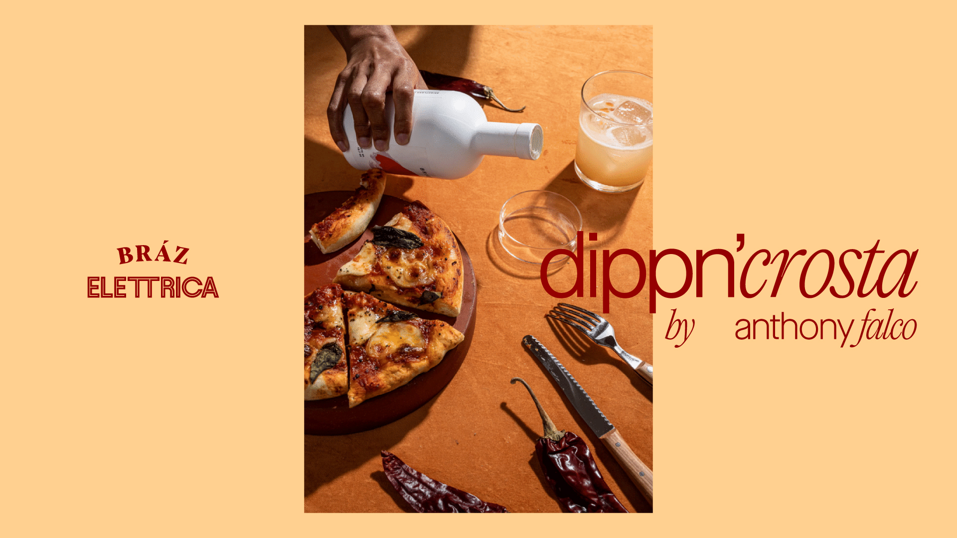 Dippin’ crosta landscape flyer with table photography