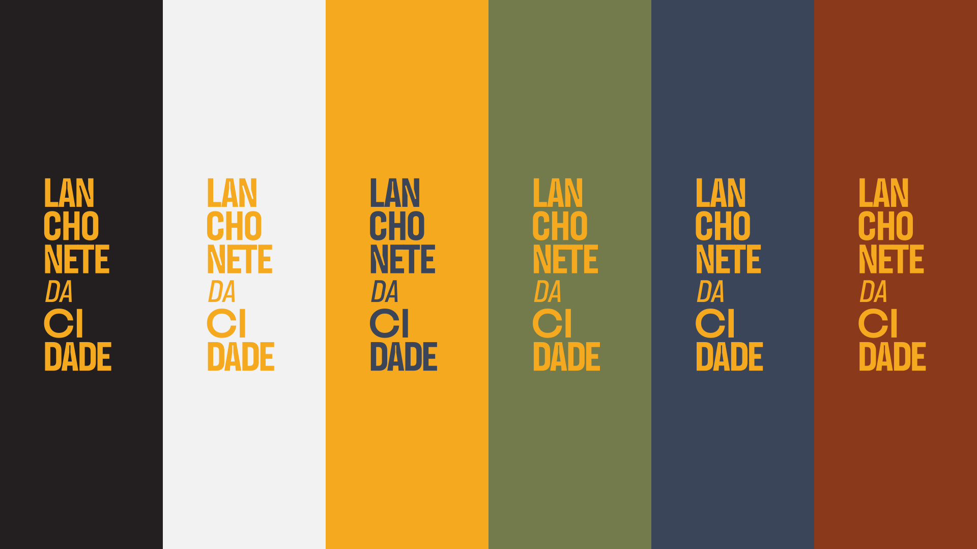 Lanchonete da Cidade vertical logo presentation