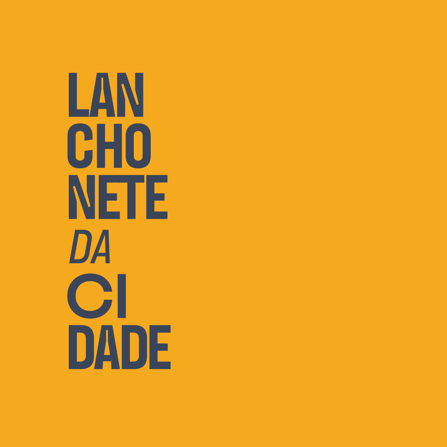 Lanchonete da Cidade identity — monogram on blue field