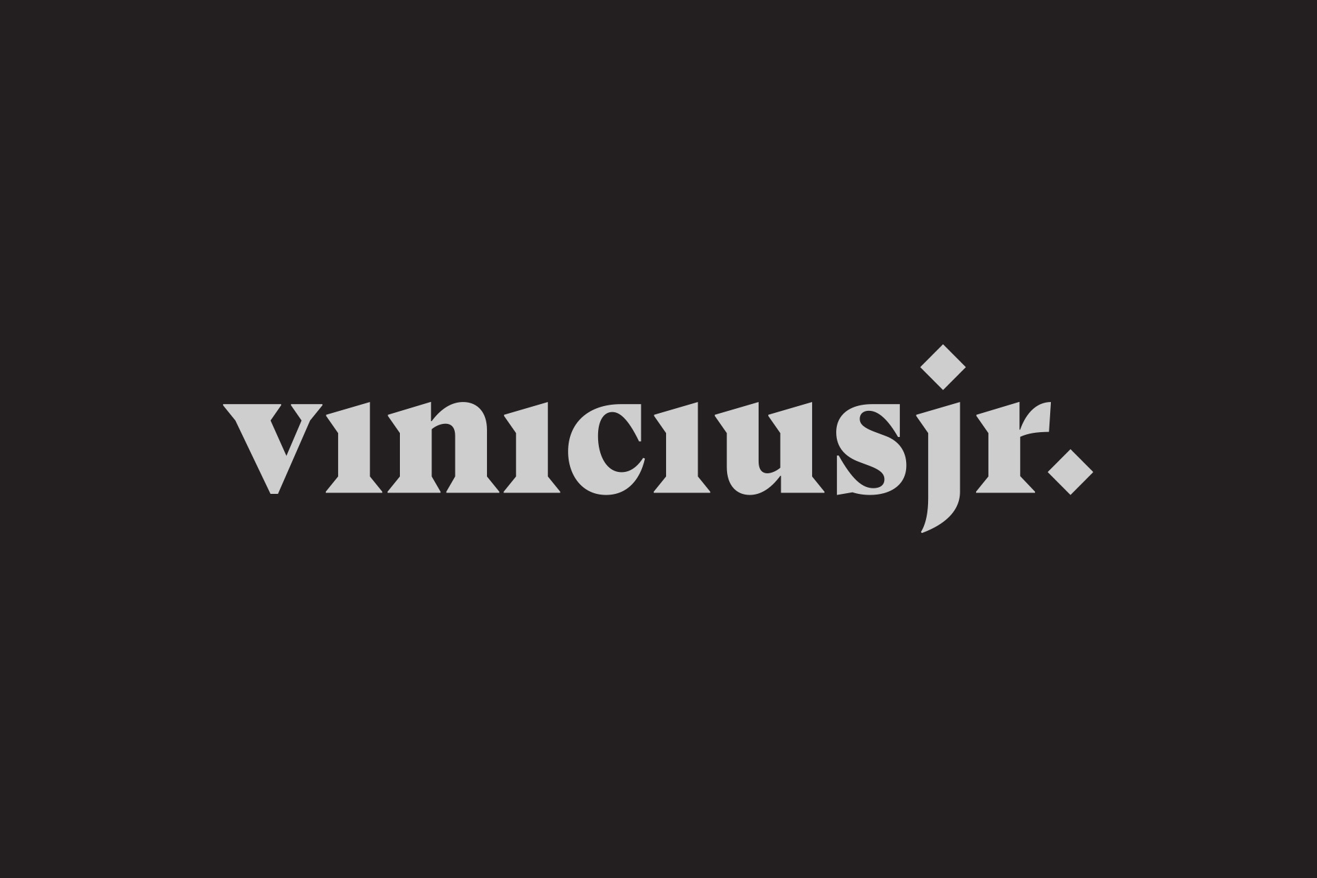 Vini Jr. monochrome identity