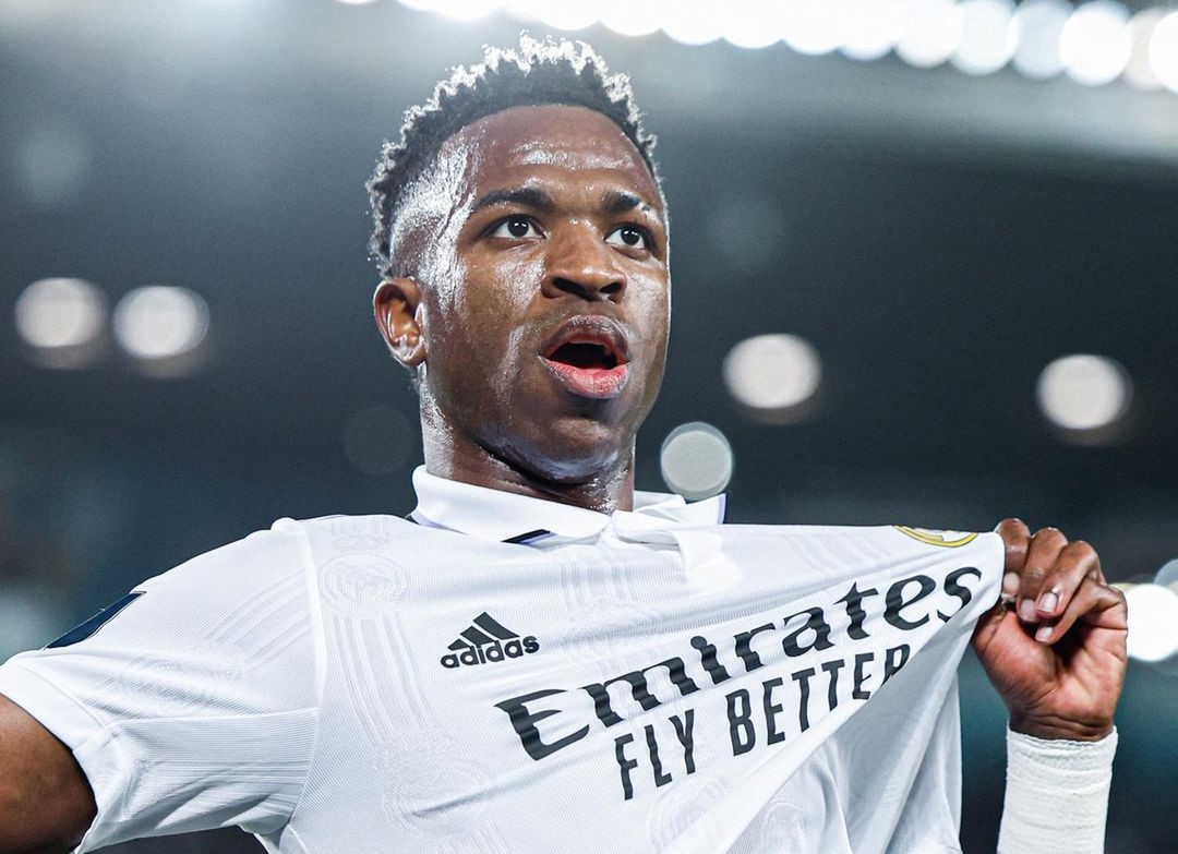 Vini Jr. celebrating for Real Madrid